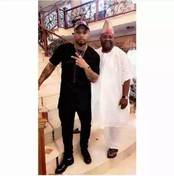 Musician, B Red & His Father, Ademola Adeleke, The Dancing Senator, Pictured Together